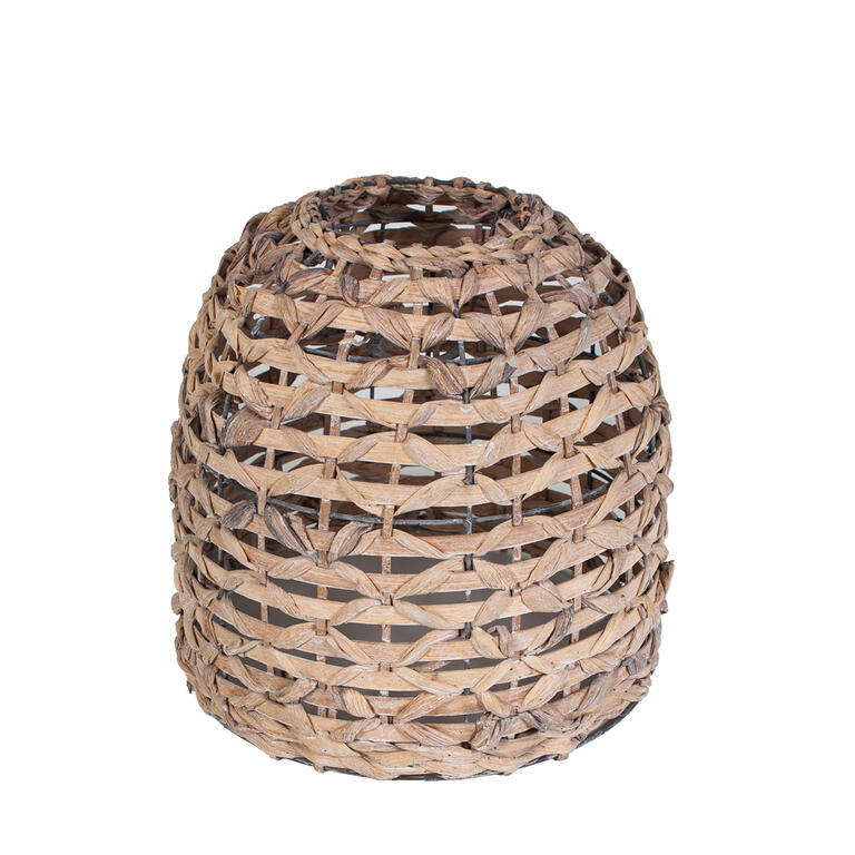 pantalla lampara anea bambú 28x28 cm