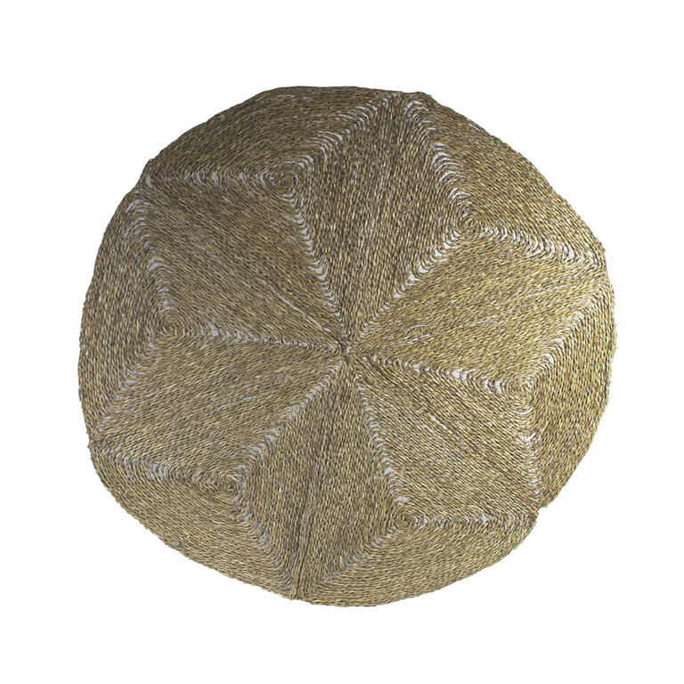 Alfombra plegable fibras naturales tupida con dibujo