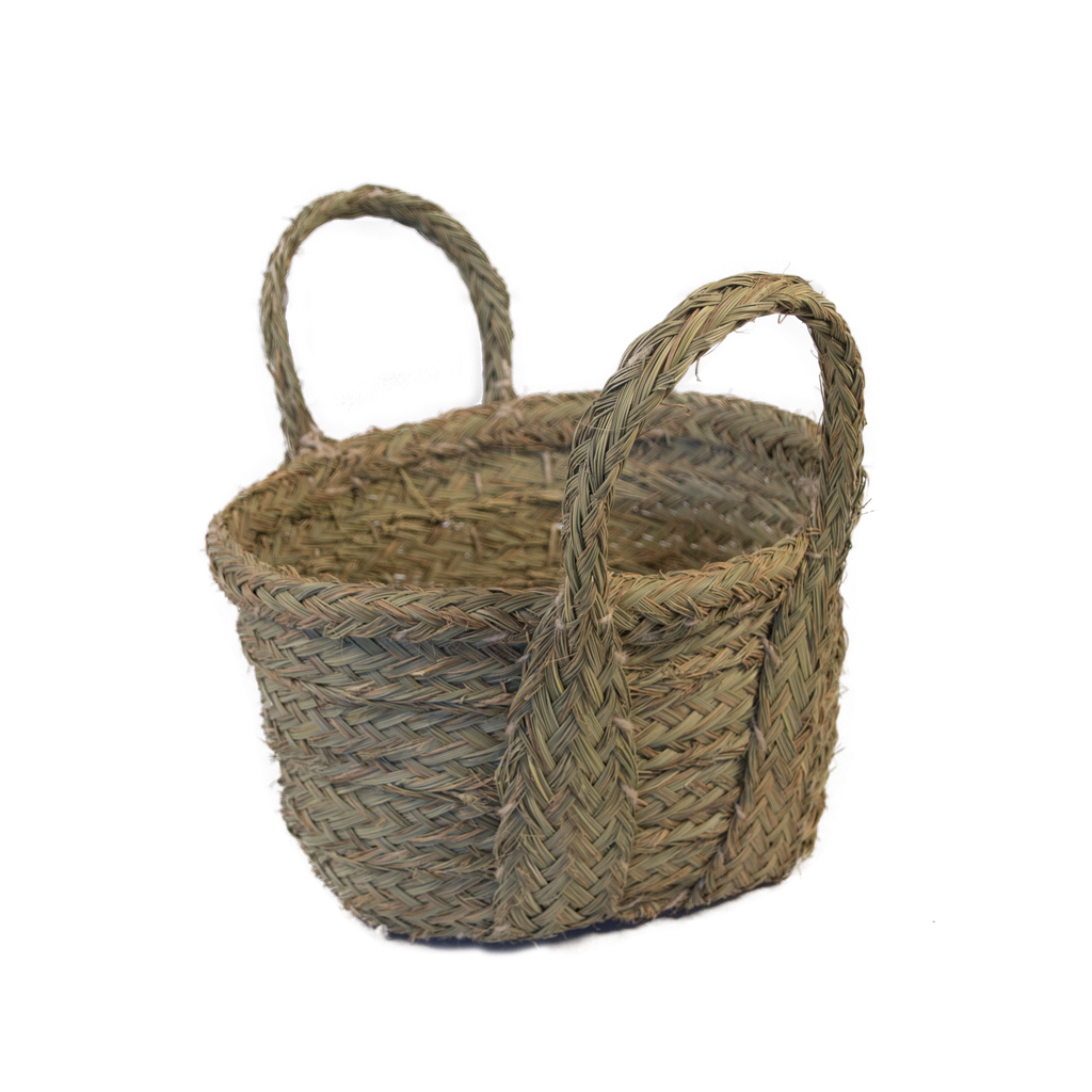 cesto bolso dos asas esparto