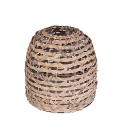 pantalla lampara anea bambú 28x28 cm