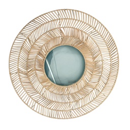 espejo redondo rattan calado recto diámetro 55cm, espejo 25cm